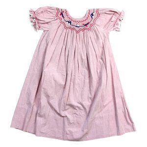 Vintage Fancy Stitches‎ by Nancy Hall Hand Smocked Bishop Dress Transportation 4